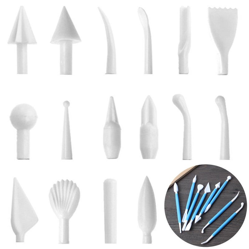 DaKuan Cake Scraper Smoother and Fondant Kits  DaKuan Fabulous 6 Pcs Cake Decorative Scrapers Polisher and 16 Pcs of Cake Modeling and Sculpting Tools - Image 4